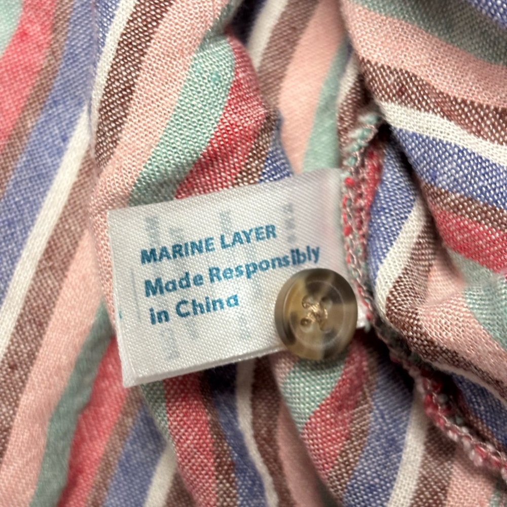 Marine Layer Button Down, Size M - image 6
